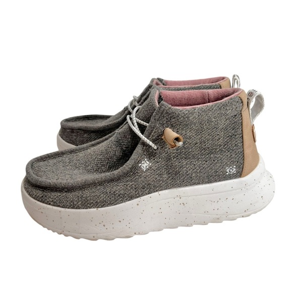 Hey Dude Shoes Wendy Grey Peak High Wool Loafers - Picture 1 of 11